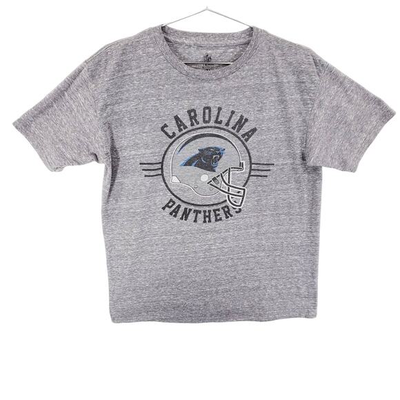 Carolina Panthers T Shirt Boys Extra Large Heather Gray NFL Team Apparel Tee - Picture 1 of 5